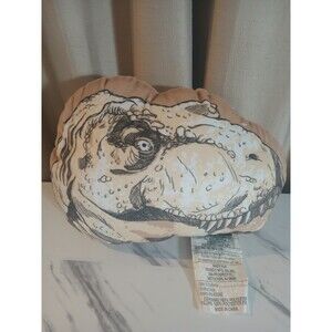 Jurassic World Dominion T-Rex Dinosaur Head  Plush Stuffed Animal Pillow